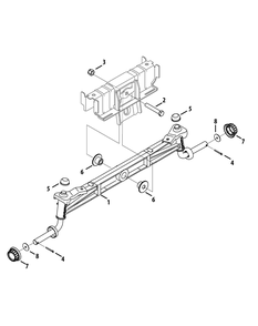 Front Axle Diagram and Parts List for XT2-LX42KH (13APA1CS010-13WPA1CS010)(2015) Cub Cadet Lawn Tractor